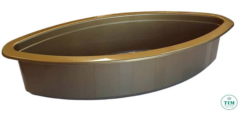 DONICZKA PLASTIKOWA ELIPSA 22X12 ZŁOTY