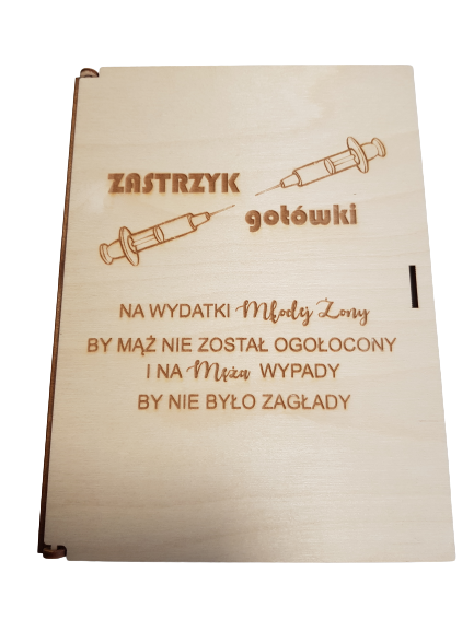 PUDEŁKO NA PIENIĄDZE DUŻE ZASTRZYK GOTÓWKI