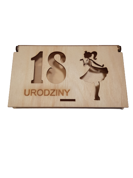 PUDEŁKO NA PIENIĄDZE MAŁE 18 URODZINY