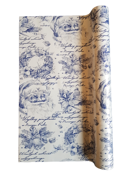 FOLIA OZDOBNA WZÓR NIEBIESKI 50CMX10Y