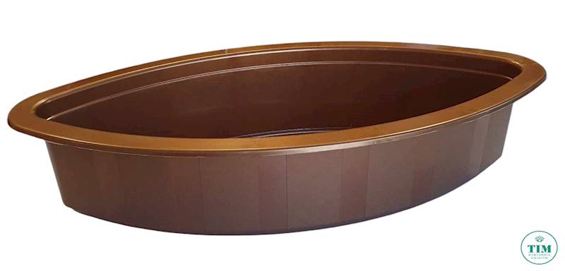 DONICZKA PLASTIKOWA ELIPSA 22X12 MIEDZIANY