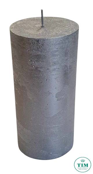 ŚWIECA WALEC RW70150L 70X150 SREBRNY