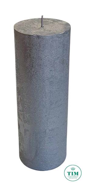 ŚWIECA WALEC RW70200L 70X200 SREBRNY