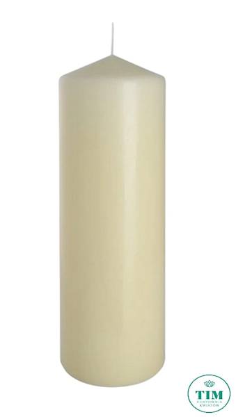 ŚWIECA WALEC W100250N18 100X300 KREMOWY