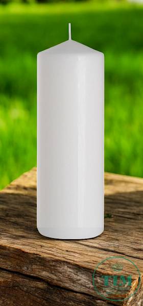 ŚWIECA WALEC W100250N18 100X350 BIAŁY