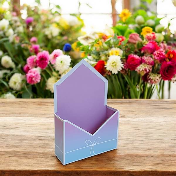 FLOWER BOX X2 W3089 GŁADKI KOPERTA MIX KOLOR