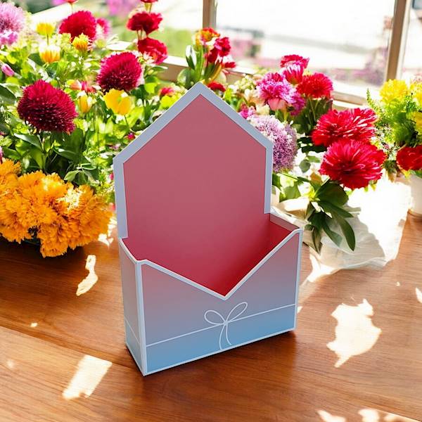 FLOWER BOX X2 W3087 GŁADKI KOPERTA MIX KOLOR