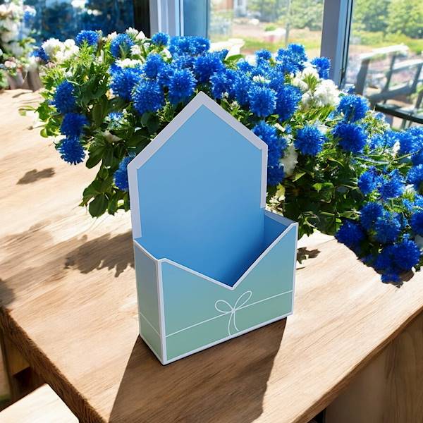 FLOWER BOX X2 W3088 GŁADKI KOPERTA MIX KOLOR