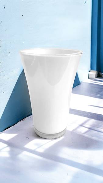 WAZON DO KWIATÓW 983501P 35CM. BIAŁY