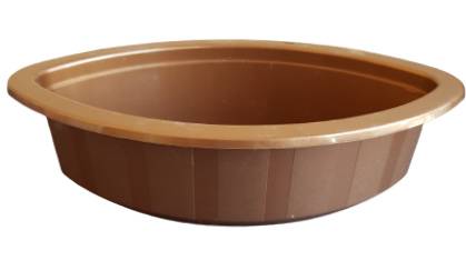 DONICZKA PLASTIKOWA ELIPSA 26X15 MIEDZIANY