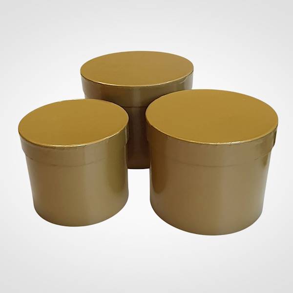 FLOWER BOX X3 PD1OK1713ZLO GŁADKI ZŁOTY