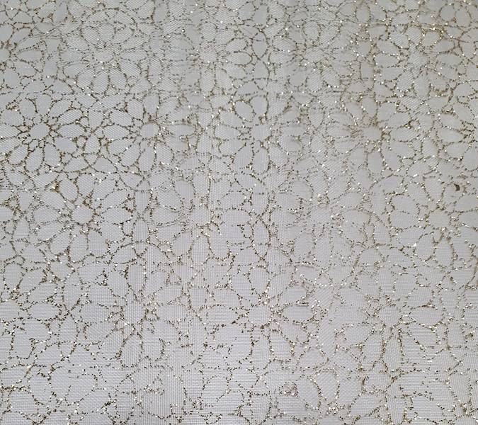 ORGANZA BROKAT 39CM X 9Y ZŁOTY