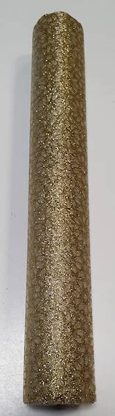 ORGANZA BROKAT 39CM X 9Y KREMOWY ZŁOTY
