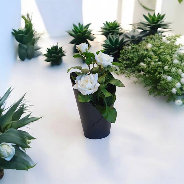 FLOWER BOX W3010 CZARNY