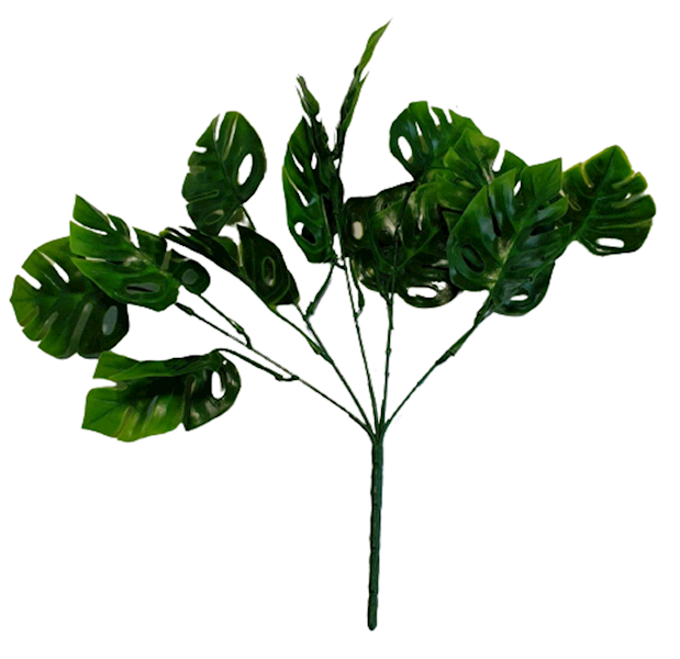 LIŚĆ MONSTERA BUKIET GUMOWANY VIP4577 ZIELONY