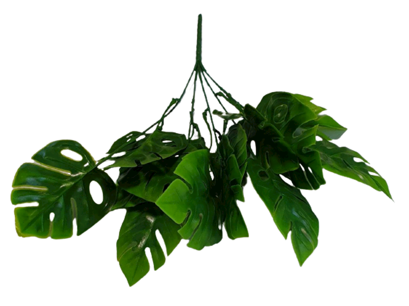 LIŚĆ MONSTERA BUKIET GUMOWANY VIP4577 ZIELONY