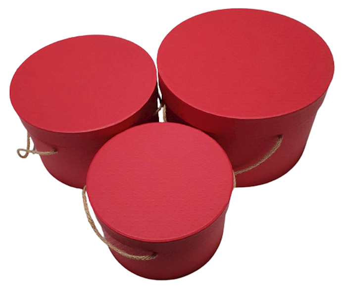 FLOWER BOX X3 W5192 RED Z WZOREM CZERWONY