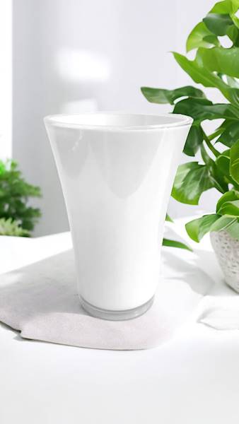 WAZON DO KWIATÓW 982701P 27CM. BIAŁY