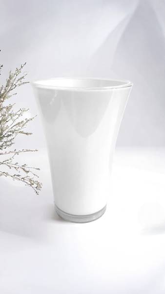 WAZON DO KWIATÓW 982001P 20,5CM. BIAŁY