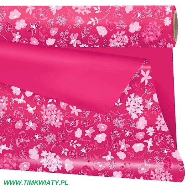 FOLIA SATYNOWA 79CMX25MB 350584 FUKSJA WZÓR