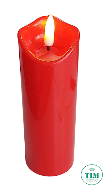 ŚWIECA LED 2/20/ WAX 5CM X 14,5CM CZERWONY