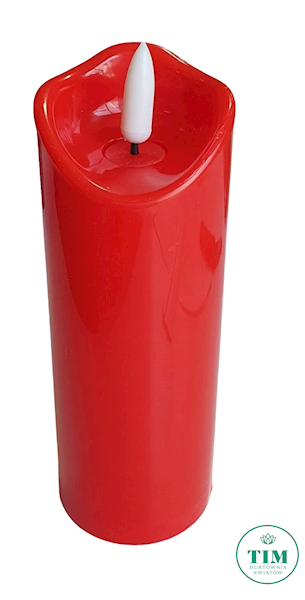 ŚWIECA LED 2/20/ WAX 5CM X 14,5CM CZERWONY