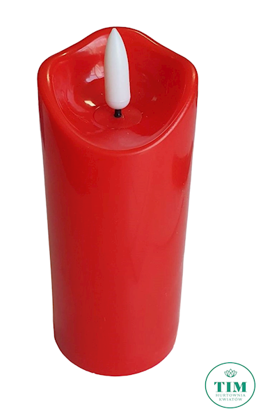 ŚWIECA LED 1/20/ WAX 5CM X 12CM CZERWONY