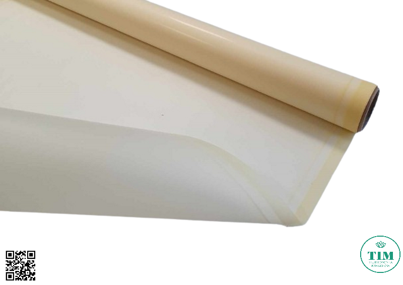 FOLIA SATYNOWA MGIEŁKA 50CMX9Y KREMOWY