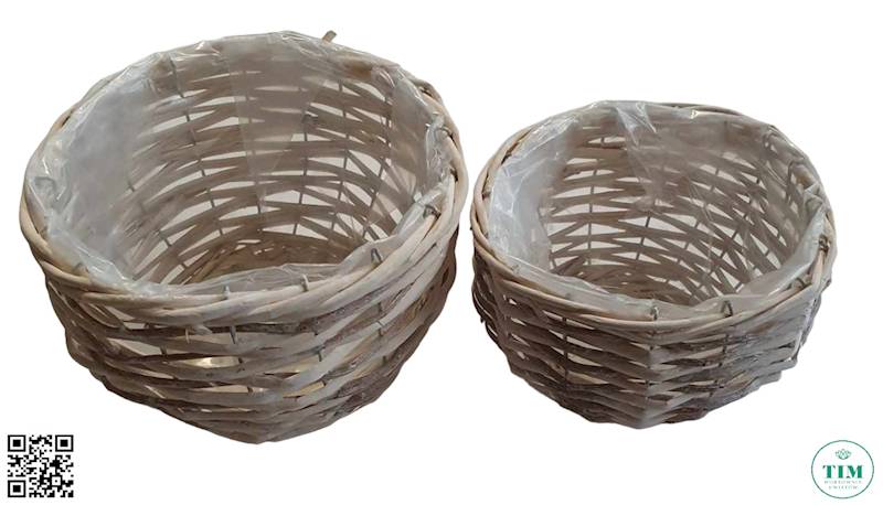 KOSZ WIKLINOWY X2 JB212225 BEŻOWY