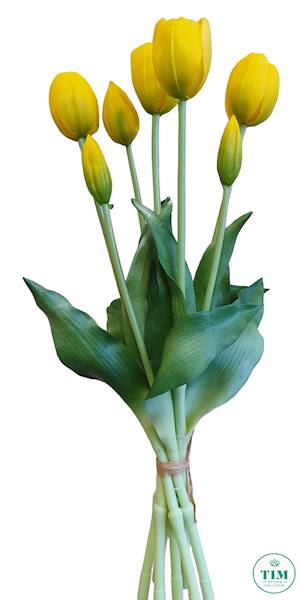 TULIPAN BUKIET GUMOWANY TLRJ075 ŻÓŁTY