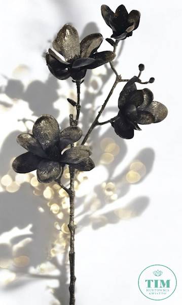 MAGNOLIA GAŁĄZKA BROKAT XKLM001 CZARNY ZŁOTY