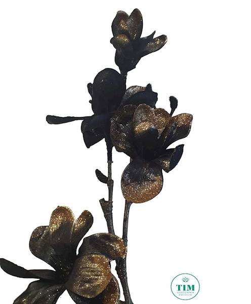 MAGNOLIA GAŁĄZKA BROKAT XKLM001 CZARNY ZŁOTY