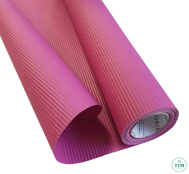 PAPIER KARBOWANY 50CMX10M RÓŻOWY CIEMNY