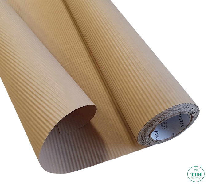 PAPIER KARBOWANY 50CMX10M BEŻOWY CIEMNY