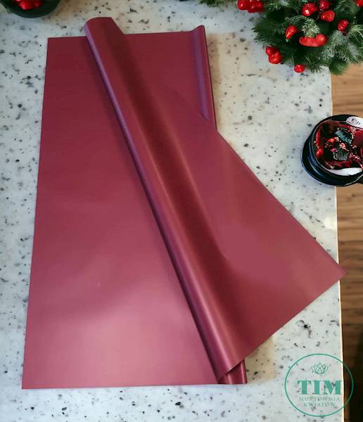 FOLIA ARKUSZ X20 58CMX58CM BURGUND CIEMNY