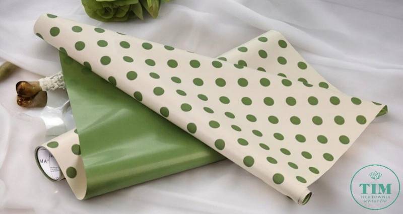 FOLIA SAT. MATOWA GROSZKI 50CMX8MT ZIELONY