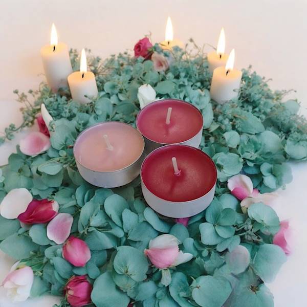 TEALIGHT ZAPACHOWY X18 P151878 RÓŻA