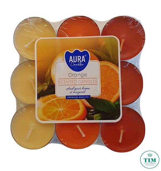 TEALIGHT ZAPACHOWY X18 P151863 POMARAŃCZA