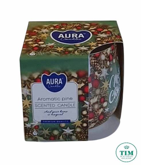 ŚWIECA ZAPACHOWA W SZKLE SN71S63 AROMATYCZNA SOSNA