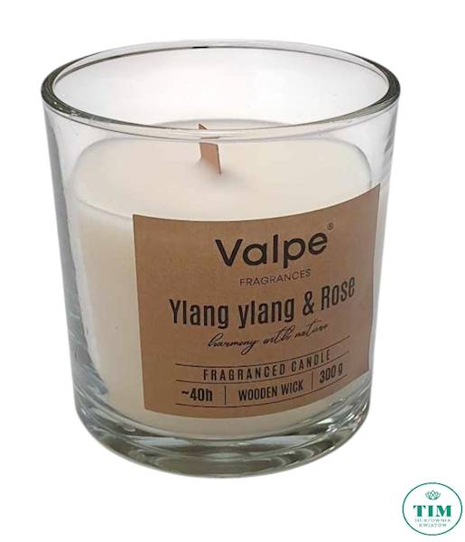 ŚWIECA ZAPACHOWA W SZKLE SN100 YLANG YLANG RÓŻA