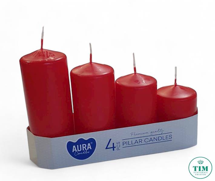ŚWIECA KLUBOWA X4 SW504030 CZERWONY