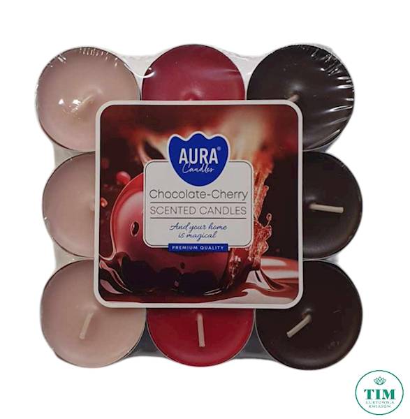 TEALIGHT ZAPACHOWY X18 P1518104 CZEKOLADA WIŚNIA