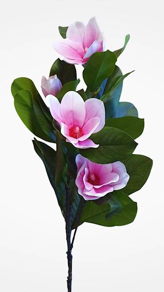 MAGNOLIA GAŁĄZKA GUMOWANA MAG1001 RÓŻOWY