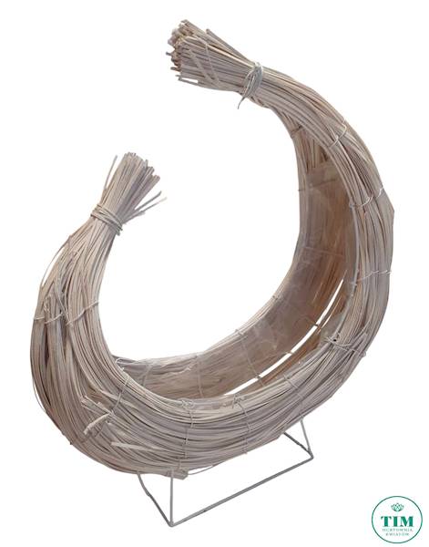 KOSZ DO KOMPOZYCJI RATTAN JB240611 BIAŁY