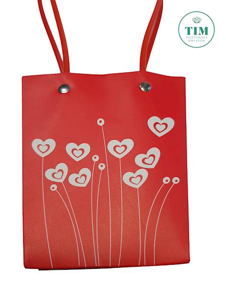 TOREBKA PAPIEROWA SERCE X10 CZERWONY