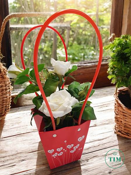TOREBKA PAPIEROWA SERCE X10 CZERWONY