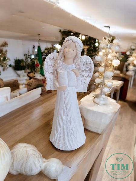 FIGURKA ANIOŁ KOMUNIA DZIEWCZYNKA Z KSIĄŻKĄ BIAŁY