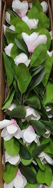 MAGNOLIA GAŁĄZKA GUMOWANA MAG1002 BIAŁY RÓŻOWY