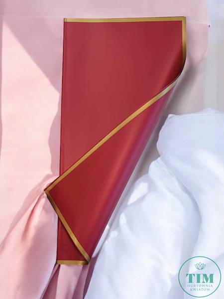 FOLIA ARKUSZ Z RAMKĄ X20 58CMX58CM BORDOWY JASNY