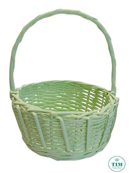 KOSZYK WIKLINOWY TS5667F OKRĄGŁY PISTACJOWY